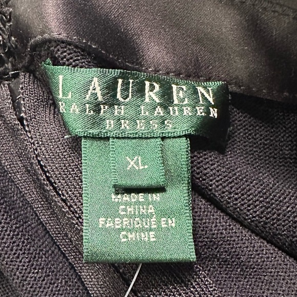 Lauren Ralph Lauren Black Dress with Embellished Neck Collar Size XL NWT - Picture 9 of 15